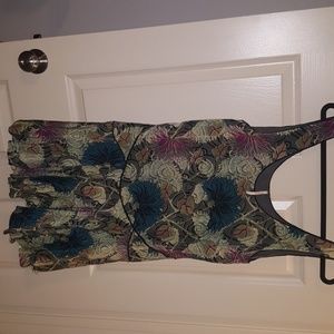 Free People Floral scoop neck dress